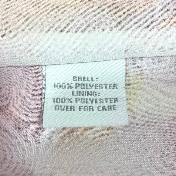 Relativity Womens Skirt Size 14 Floral Partial Zip Pleated White Pink Orange - Picture 6 of 7